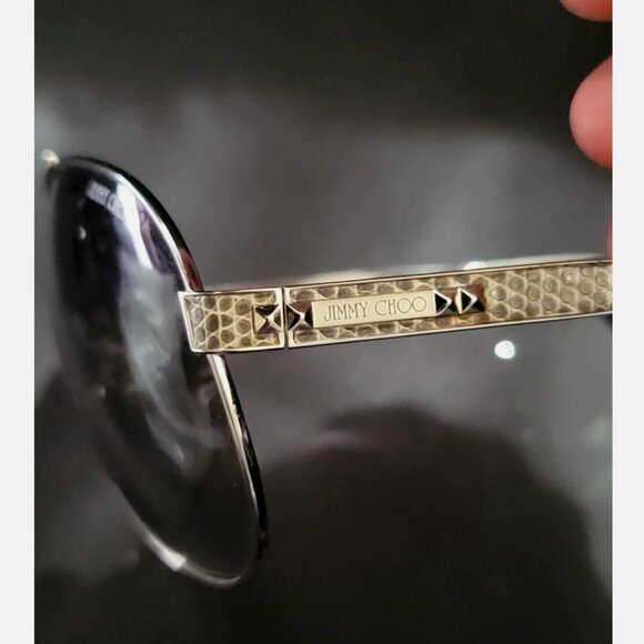 Authentic Jimmy Choo Dominique/S Silver Sunglasses Made in Italy w Case 125mm main image 11